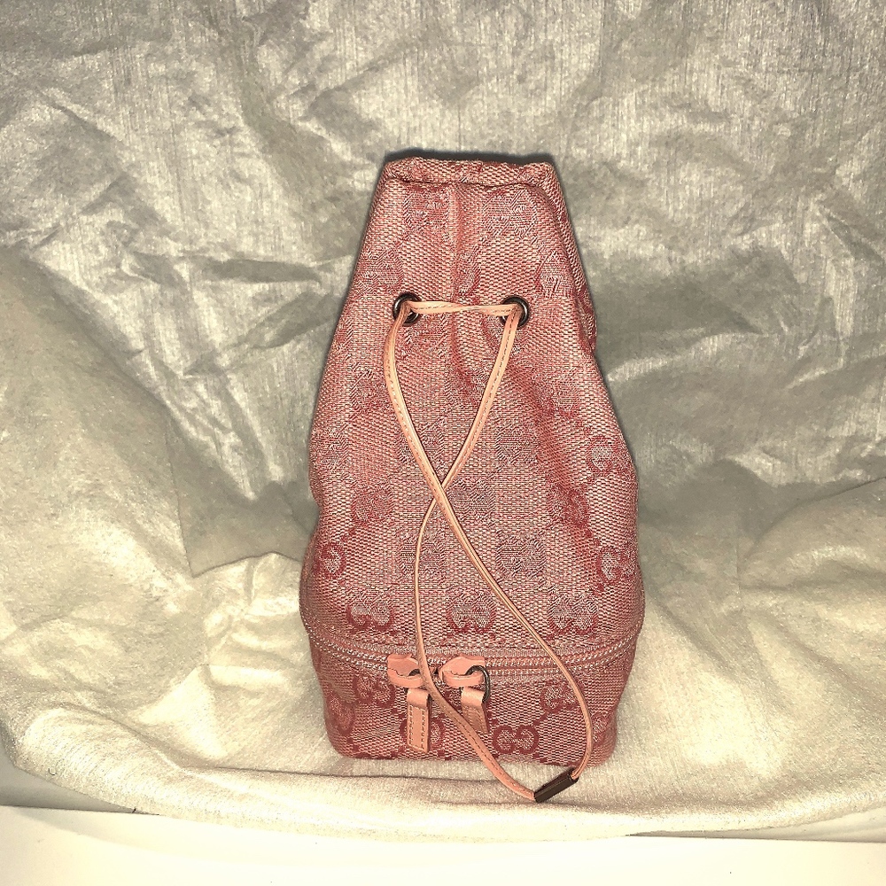 Gucci Logo Fabric Mini Pouchette Drawstring Bag
